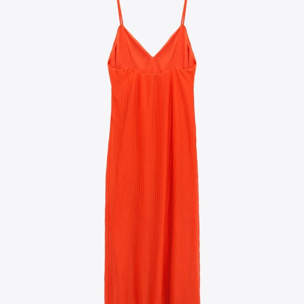 Zara - PLEATED MIDI DRESS - Picture 6 of 7